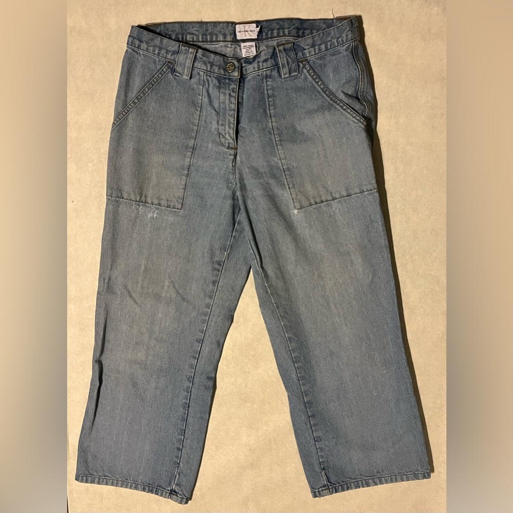 Calvin Klein cropped mom jeans